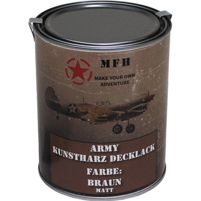 MFH army, hnedá matná, 1 l