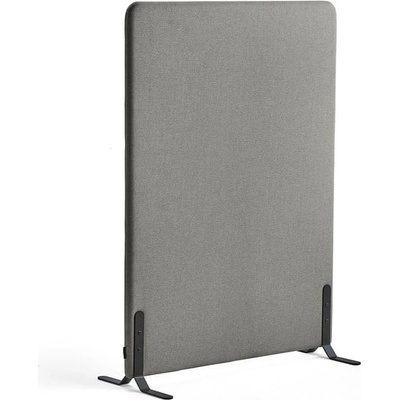 Zone paraván potah Hush černé nohy světle šedá 136 x 100 x 4,6 cm
