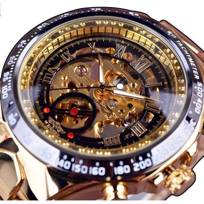 Winner Мъжки Часовник bo-3055 - Златен / Черен kp3055 (bo-3055)