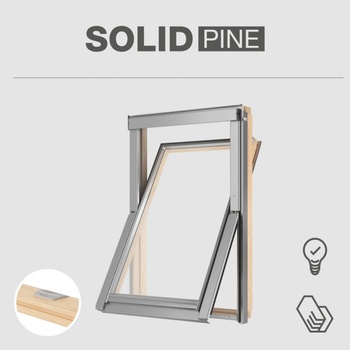 RoofLITE+ SOLID PINE 78 x 98 cm