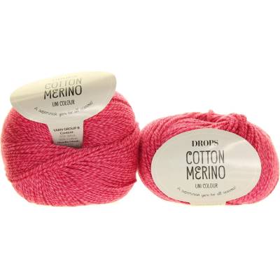Drops Cotton Merino 36 malinový sorbet