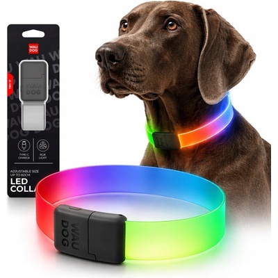 WAUDOG Obojok pre psa s LED podsvietením NASA21