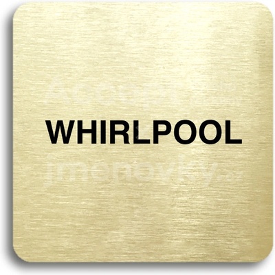 ACCEPT Piktogram whirlpool - zlatá tabulka - černý tisk bez rámečku