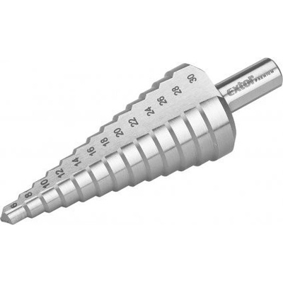 Vrták stupňovitý, HSS-M2, EXTOL PREMIUM 4-20 mm, délka 75 mm, upínání 8 mm, balení 1 ks