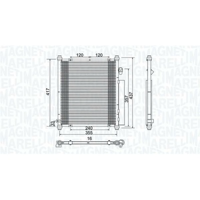 Kondenzátor klimatizace MAGNETI MARELLI 350203907000