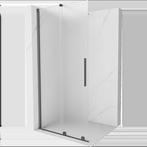 Mexen Velar плъзгаща се душ стена Walk-in 120 x 200 см, матирано стъкло 8 мм, четка Gun Gray - 871-120-000-33-66 (871-120-000-33-66)
