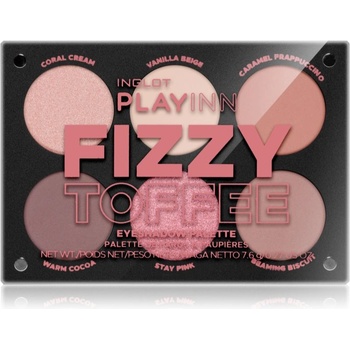 INGLOT PlayInn Eyeshadow Palette палитра сенки за очи цвят Fizzy Toffee 7.6 гр