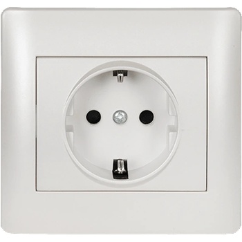 ELMARK Rhyme КОНТАКТ ШУКО БЯЛ МЕТАЛИК (11211)