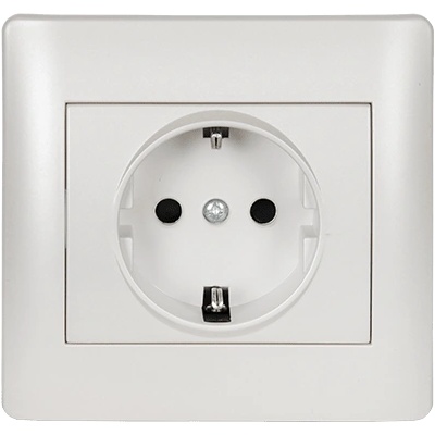 ELMARK Rhyme КОНТАКТ ШУКО БЯЛ МЕТАЛИК (11211)