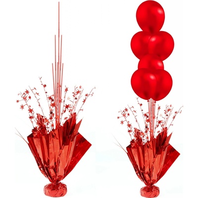 FunPlay 141378 Nafukovacie balóny s podstavcom červené