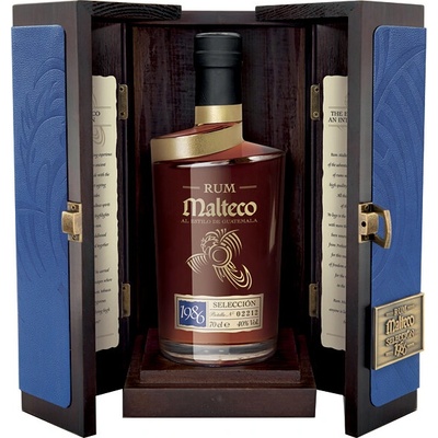 Rum Malteco 1986 0,7 l 40% (dřevěné dárkové balení)