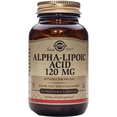 Solgar Kyselina alfa-lipoová Solgar 120 mg 60 Kapsuly
