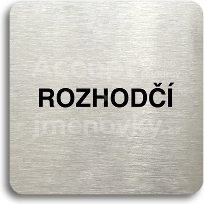 ACCEPT Piktogram rozhodčí - stříbrná tabulka - černý tisk bez rámečku