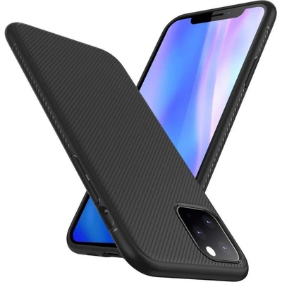 GKK Силиконов Калъф за iPhone 11 Pro Max, Twill Case, Черен (5901011170411)