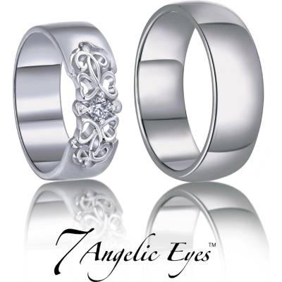 7 Angelic Eyes Stříbrný pánský snubní prsten 044 Mark
