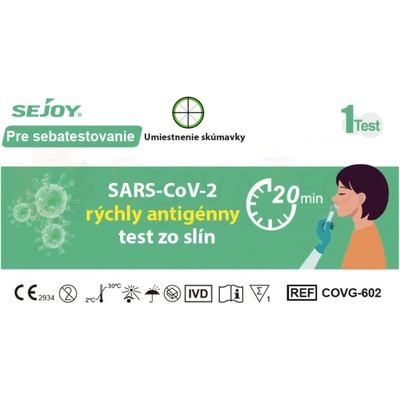 Sejoy Sars-cov-2 Antigen Rapid Test Cassette saliva 1 ks ze slin