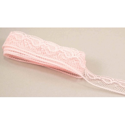 Silonové čipka - ružová - šířka 1,6 cm