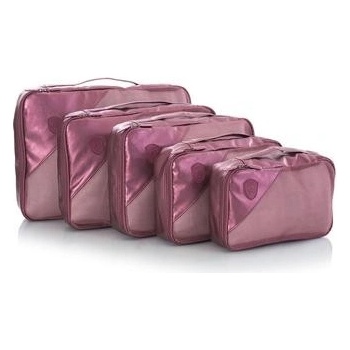Heys Metallic Packing Cube Burgundy 5 kusů