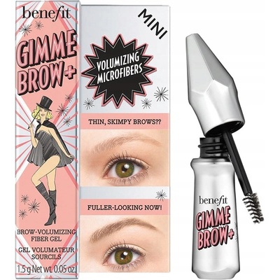 Benefit Gimme Brow+ Brow-Volumizing objemový gel na obočí 4 Warm Deep Brown 3 g