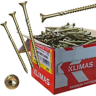 KLIMAS TX 3X35mm Vruty / Skrutky do dreva so zápustnou hlavou - 500ks