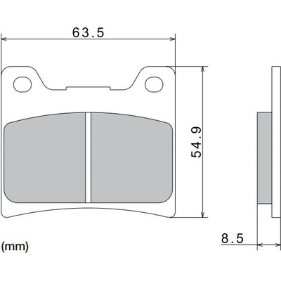 Brzdové destičky, NISSIN (semi-metalická směs) 2 ks v balení M501-371