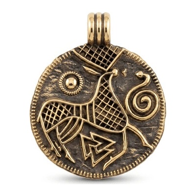 imago Bronzový prívesok Vikingská minca Valknut FC21466X