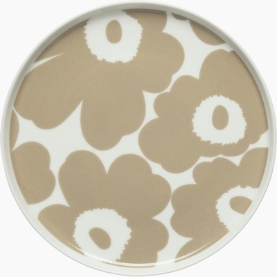 Marimekko Servírovací talíř Oiva Unikko béžový 20 cm