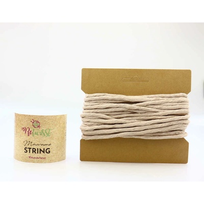 ReTwisst Macrame String 5 mm / 10 m, 08 béžová