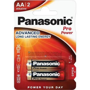 Panasonic LR6PPG/2BP 1, 5V AA алкална батерия с дълъг живот 2 бр. в опаковка LR6PPG-2BP (LR6PPG-2BP)