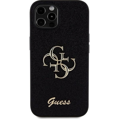 Guess PU Fixed Glitter 4G Metal Logo iPhone 12/12 Pro čierne
