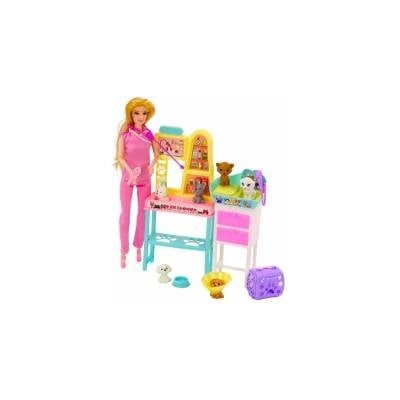 LEAN Toys Veterinarian Doll Set, Treatment Furniture, Accessories, Pets