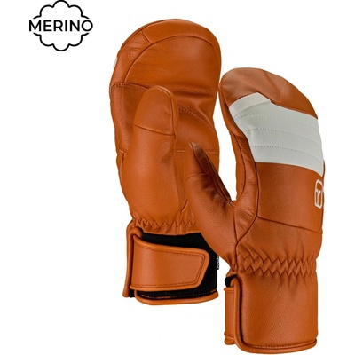 Ortovox Full Leather mitten dámske rukavice bristle brown