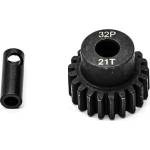 KONECT Пиньон 21 зъба модул 0.8 с преходник адаптер Motor pinion steel 21T. 32DP KN-183221 (KN-183221)