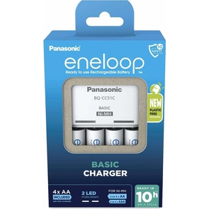 Panasonic Eneloop Basic BQ-CC51 зарядно устройство с 4 батерии AA 2000mAh (K-KJ51MCD40E)