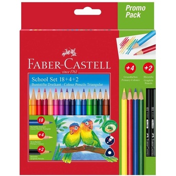 Faber-Castell Цветни моливи Triangular 18+4+2 (1015120410)