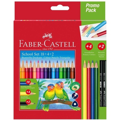 Faber-Castell Цветни моливи Triangular 18+4+2 (1015120410)