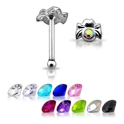 Šperky4U stříbrný piercing do nosu pavouček N01041-P