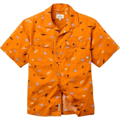 Passenger Мъжка риза с копчета Passenger Acreage Organic Cotton Shirt - Sundial Retro Orange (033-3110-0211)