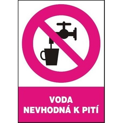 Voda nevhodná k pití, plast A4