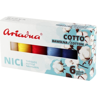 Ariadna Sestava stehovacích nití Cotto Sky Cotto 80/170 m - 6 barev (nebe)