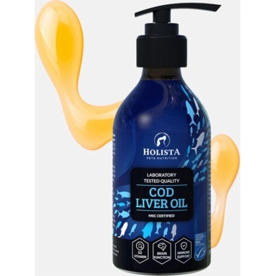 Holista Cod liver oil doplňky stravy pro psy a kočky 500 ml