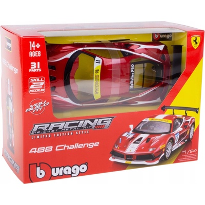 Bburago Ferrari 488 Challenge KIT 18 26586 MODEL AUTA NA POSKLADANIE 1:24