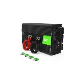 Green Cell Инвертор green cell inv08 12v → 220/230v, 1000w (2000w пик), Модифицирана синусоида