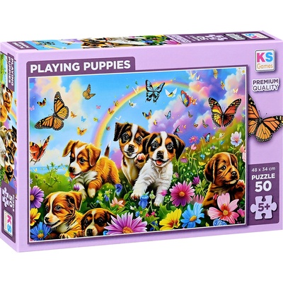KS Games Пъзел KS Games от 50 части - Игриви кученца (31754)
