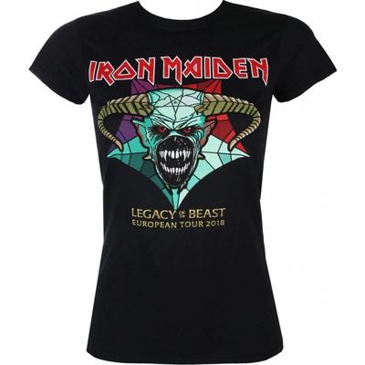 metal Rock off Iron Maiden Legacy of the Beast European Tour 2018 Čierna