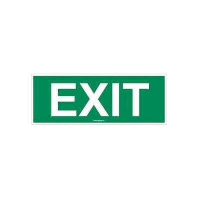 EXIT - bezpečnostní tabulka s dírkami, plast 2 mm 300x120 mm