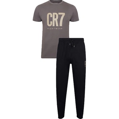 CR7 Cristiano Ronaldo Combi pánské pyžamo kr.rukáv hnědo černé