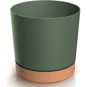 PROSPERPLAST Kvetináč TUBO PM 14,8cm tmavě zelený naturo