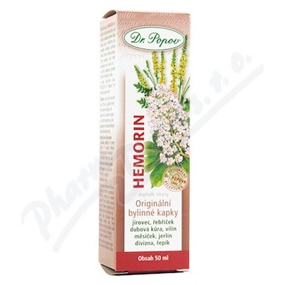 Dr.Popov Hemorin originální bylinné kapky 50 ml