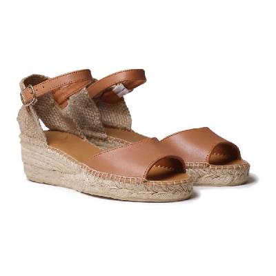 Сандали на платформа Toni pons Briella-P esparto wedge sandals - Brown (Leather)